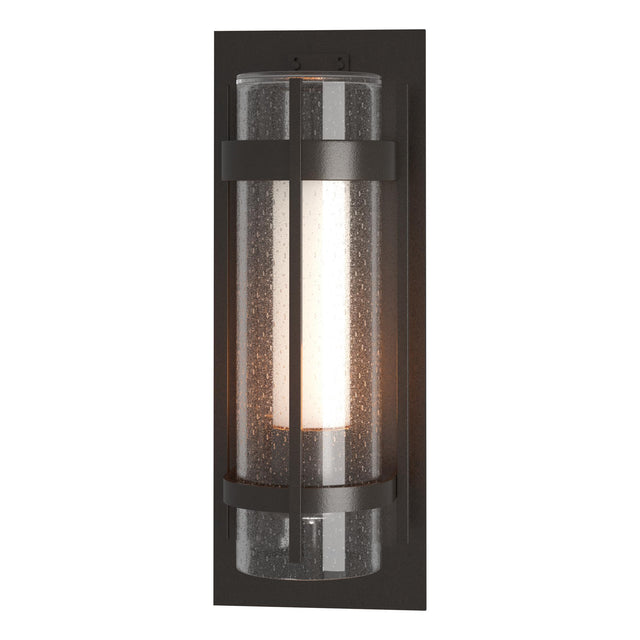 Hubbardton Forge 2020 Coastal Oil Rubbed Bronze Seeded Glass with Opal Diffuser (ZS) Torch XL Outdoor Sconce