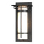 Hubbardton Forge 2003 Coastal Black Opal Glass (GG) Banded with Top Plate Small Outdoor Sconce