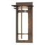 Hubbardton Forge 2003 Coastal Bronze Opal Glass (GG) Banded with Top Plate Small Outdoor Sconce