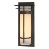Hubbardton Forge 2010 Coastal Bronze Opal Glass (GG) Banded with Top Plate Extra Large Outdoor Sconce