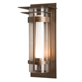 Hubbardton Forge 2020 Coastal Bronze Seeded Glass with Opal Diffuser (ZS) Torch XL Outdoor Sconce with Top Plate