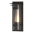 Hubbardton Forge 2020 Coastal Oil Rubbed Bronze Seeded Glass with Opal Diffuser (ZS) Torch XL Outdoor Sconce with Top Plate