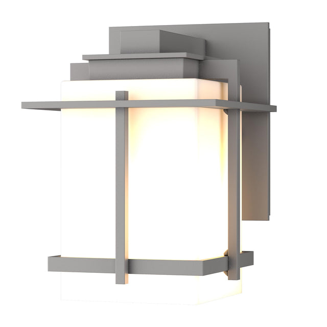Hubbardton Forge 2005 Coastal Burnished Steel Opal Glass (GG) Tourou Small Outdoor Sconce