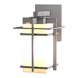 Hubbardton Forge 2005 Coastal Burnished Steel Opal Glass (GG) Tourou Outdoor Sconce