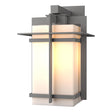 Hubbardton Forge 2005 Coastal Burnished Steel Opal Glass (GG) Tourou Large Outdoor Sconce