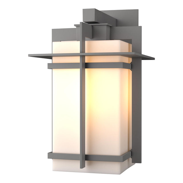 Hubbardton Forge 2005 Coastal Burnished Steel Opal Glass (GG) Tourou Large Outdoor Sconce