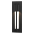 Hubbardton Forge 2012 Coastal Black Clear Glass (ZM) Axis Small Outdoor Sconce