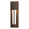 Hubbardton Forge 2012 Coastal Bronze Clear Glass (ZM) Axis Small Outdoor Sconce