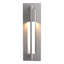 Hubbardton Forge 2012 Coastal Burnished Steel Clear Glass (ZM) Axis Small Outdoor Sconce