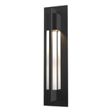 Hubbardton Forge 2012 Coastal Black Clear Glass (ZM) Axis Outdoor Sconce