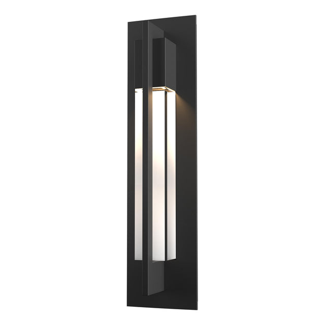 Hubbardton Forge 2012 Coastal Black Clear Glass (ZM) Axis Outdoor Sconce