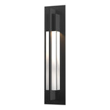 Hubbardton Forge 2012 Coastal Black Clear Glass (ZM) Axis Large Outdoor Sconce