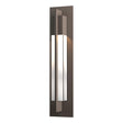 Hubbardton Forge 2012 Coastal Dark Smoke Clear Glass (ZM) Axis Large Outdoor Sconce