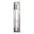 Hubbardton Forge 2012 Coastal Burnished Steel Clear Glass (ZM) Axis Large Outdoor Sconce