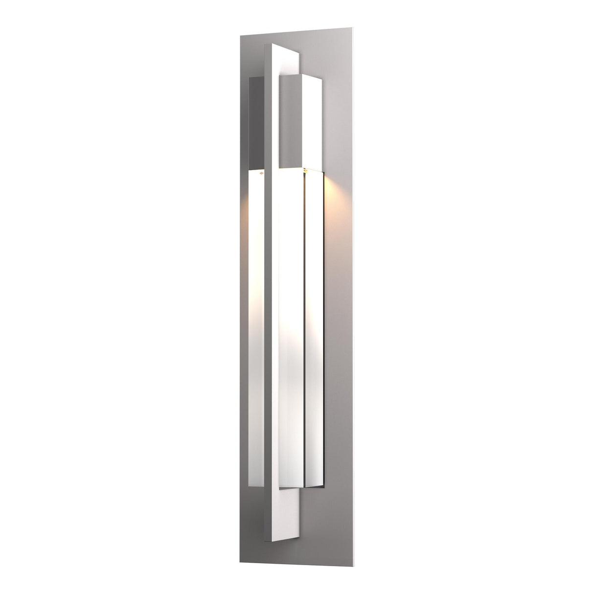 Hubbardton Forge 2012 Coastal Burnished Steel Clear Glass (ZM) Axis Large Outdoor Sconce