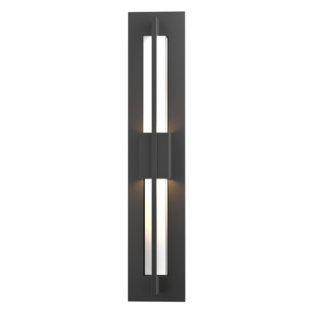 Hubbardton Forge 2014 Coastal Black Clear Glass (ZM) Double Axis Small LED Outdoor Sconce
