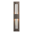 Hubbardton Forge 2014 Coastal Dark Smoke Clear Glass (ZM) Double Axis Small LED Outdoor Sconce