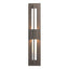 Hubbardton Forge 2014 Coastal Dark Smoke Clear Glass (ZM) Double Axis Small LED Outdoor Sconce
