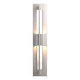 Hubbardton Forge 2014 Coastal Burnished Steel Clear Glass (ZM) Double Axis Small LED Outdoor Sconce