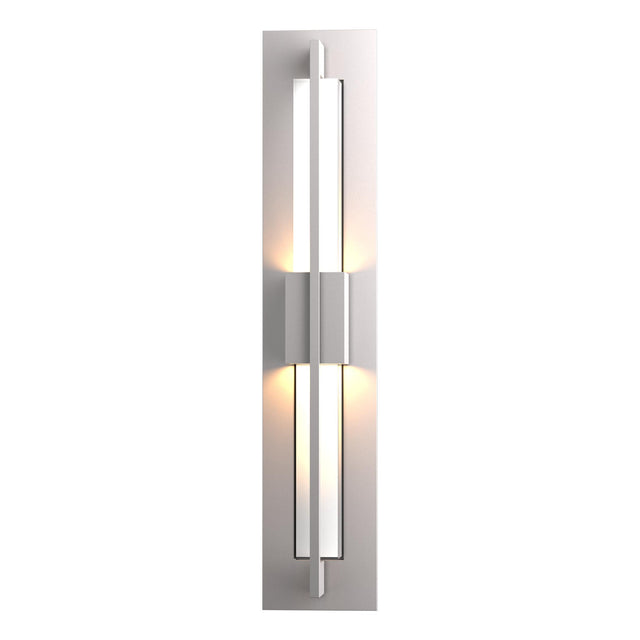 Hubbardton Forge 2014 Coastal Burnished Steel Clear Glass (ZM) Double Axis Small LED Outdoor Sconce