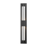 Hubbardton Forge 2014 Coastal Black Clear Glass (ZM) Double Axis LED Outdoor Sconce