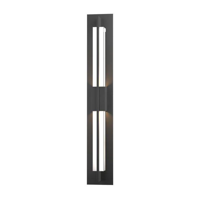 Hubbardton Forge 2014 Coastal Black Clear Glass (ZM) Double Axis LED Outdoor Sconce