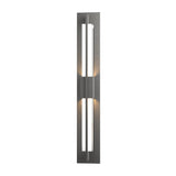 Hubbardton Forge 2014 Coastal Natural Iron Clear Glass (ZM) Double Axis LED Outdoor Sconce