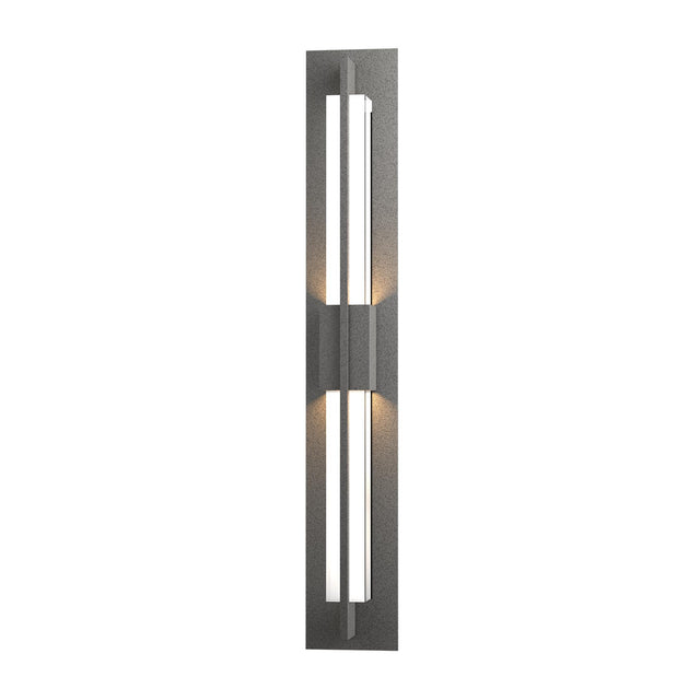 Hubbardton Forge 2014 Coastal Natural Iron Clear Glass (ZM) Double Axis LED Outdoor Sconce