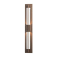 Hubbardton Forge 2014 Coastal Bronze Clear Glass (ZM) Double Axis LED Outdoor Sconce