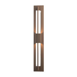 Hubbardton Forge 2014 Coastal Bronze Clear Glass (ZM) Double Axis LED Outdoor Sconce