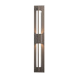 Hubbardton Forge 2014 Coastal Dark Smoke Clear Glass (ZM) Double Axis LED Outdoor Sconce