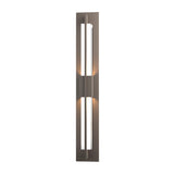 Hubbardton Forge 2014 Coastal Dark Smoke Clear Glass (ZM) Double Axis LED Outdoor Sconce