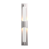 Hubbardton Forge 2014 Coastal Burnished Steel Clear Glass (ZM) Double Axis LED Outdoor Sconce
