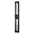 Hubbardton Forge 2014 Coastal Black Clear Glass (ZM) Double Axis Large LED Outdoor Sconce