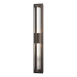 Hubbardton Forge 2014 Coastal Dark Smoke Clear Glass (ZM) Double Axis Large LED Outdoor Sconce