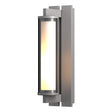 Hubbardton Forge 2013 Coastal Burnished Steel Clear Glass (ZM) Fuse Outdoor Sconce