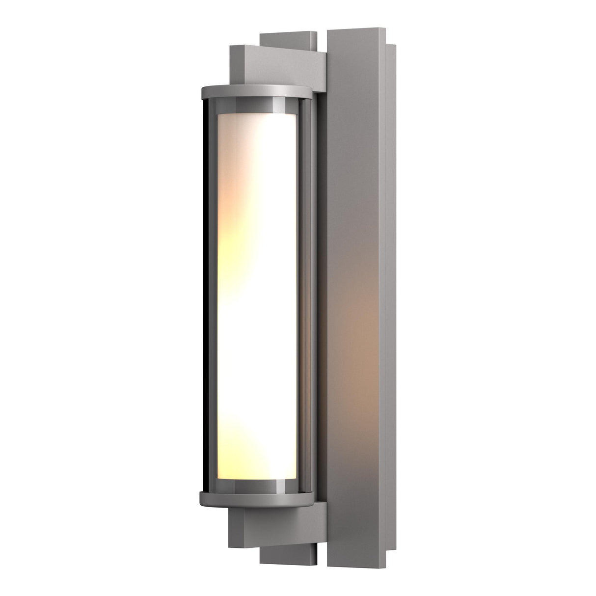 Hubbardton Forge 2013 Coastal Burnished Steel Clear Glass (ZM) Fuse Outdoor Sconce