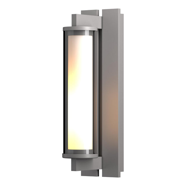 Hubbardton Forge 2013 Coastal Burnished Steel Clear Glass (ZM) Fuse Outdoor Sconce