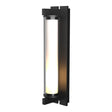 Hubbardton Forge 2013 Coastal Black Clear Glass (ZM) Fuse Large Outdoor Sconce