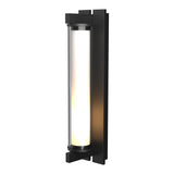 Hubbardton Forge 2013 Coastal Black Clear Glass (ZM) Fuse Large Outdoor Sconce