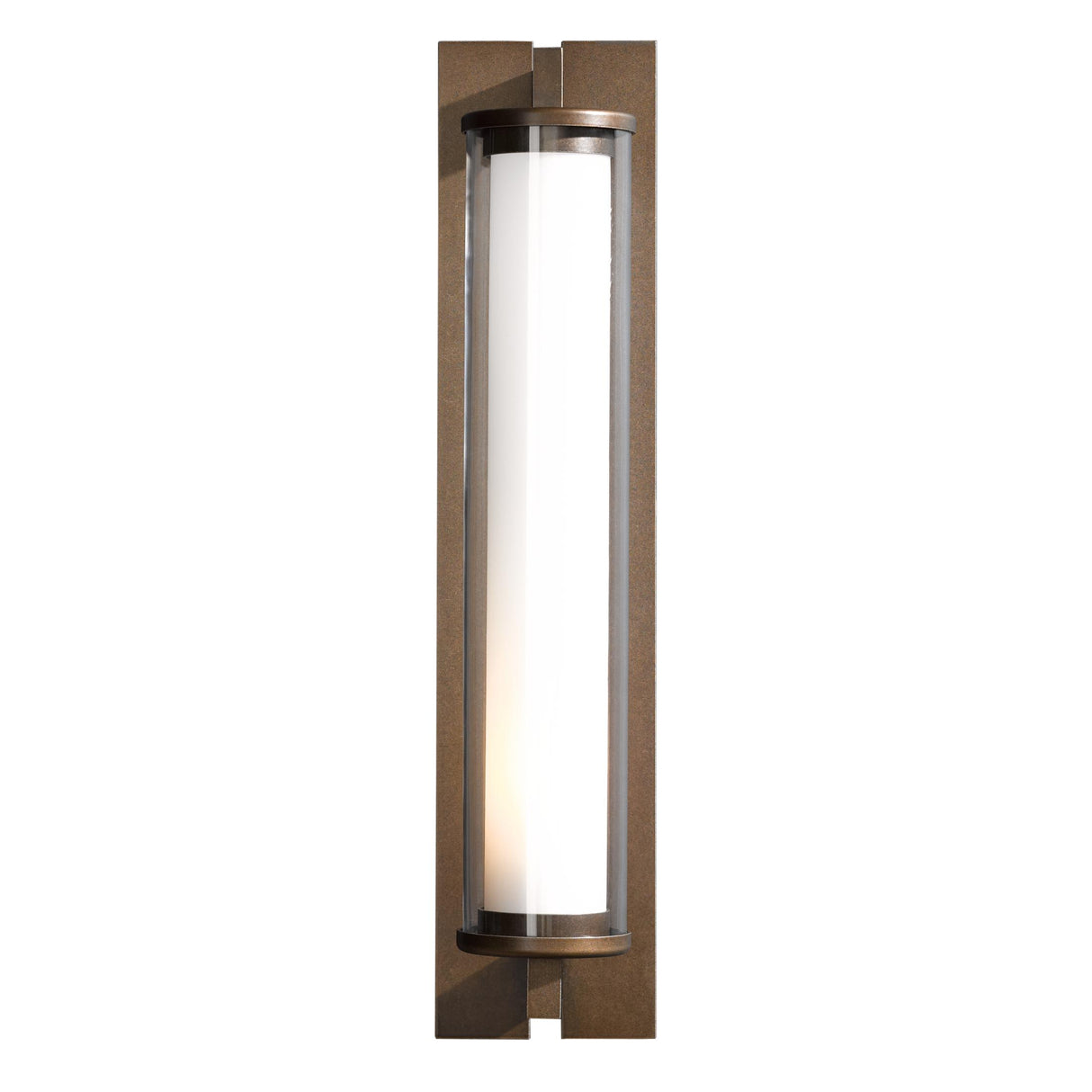 Hubbardton Forge 2013 Coastal Bronze Clear Glass (ZM) Fuse Large Outdoor Sconce