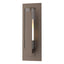 Hubbardton Forge 2020 Coastal Bronze Clear Glass with Opal Diffuser (ZU) Vertical Bar Fluted Glass Small Outdoor Sconce