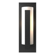 Hubbardton Forge 2002 Coastal Black Opal Glass (GG) Forged Vertical Bars Outdoor Sconce