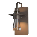 Hubbardton Forge 2012 Coastal Dark Smoke Clear Glass (ZM) Erlenmeyer Small Outdoor Sconce