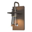 Hubbardton Forge 2012 Coastal Dark Smoke Clear Glass (ZM) Erlenmeyer Small Outdoor Sconce