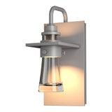 Hubbardton Forge 2012 Coastal Burnished Steel Clear Glass (ZM) Erlenmeyer Small Outdoor Sconce