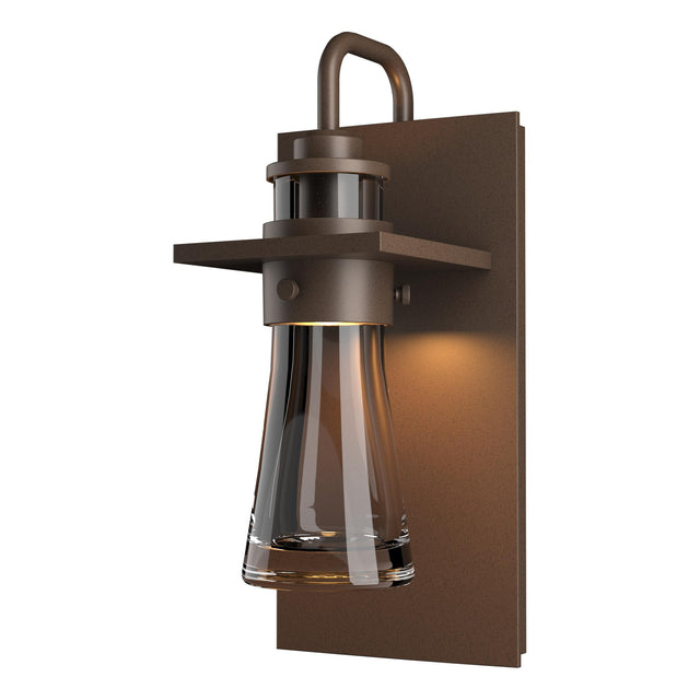 Hubbardton Forge 2012 Coastal Bronze Clear Glass (ZM) Erlenmeyer Medium Outdoor Sconce