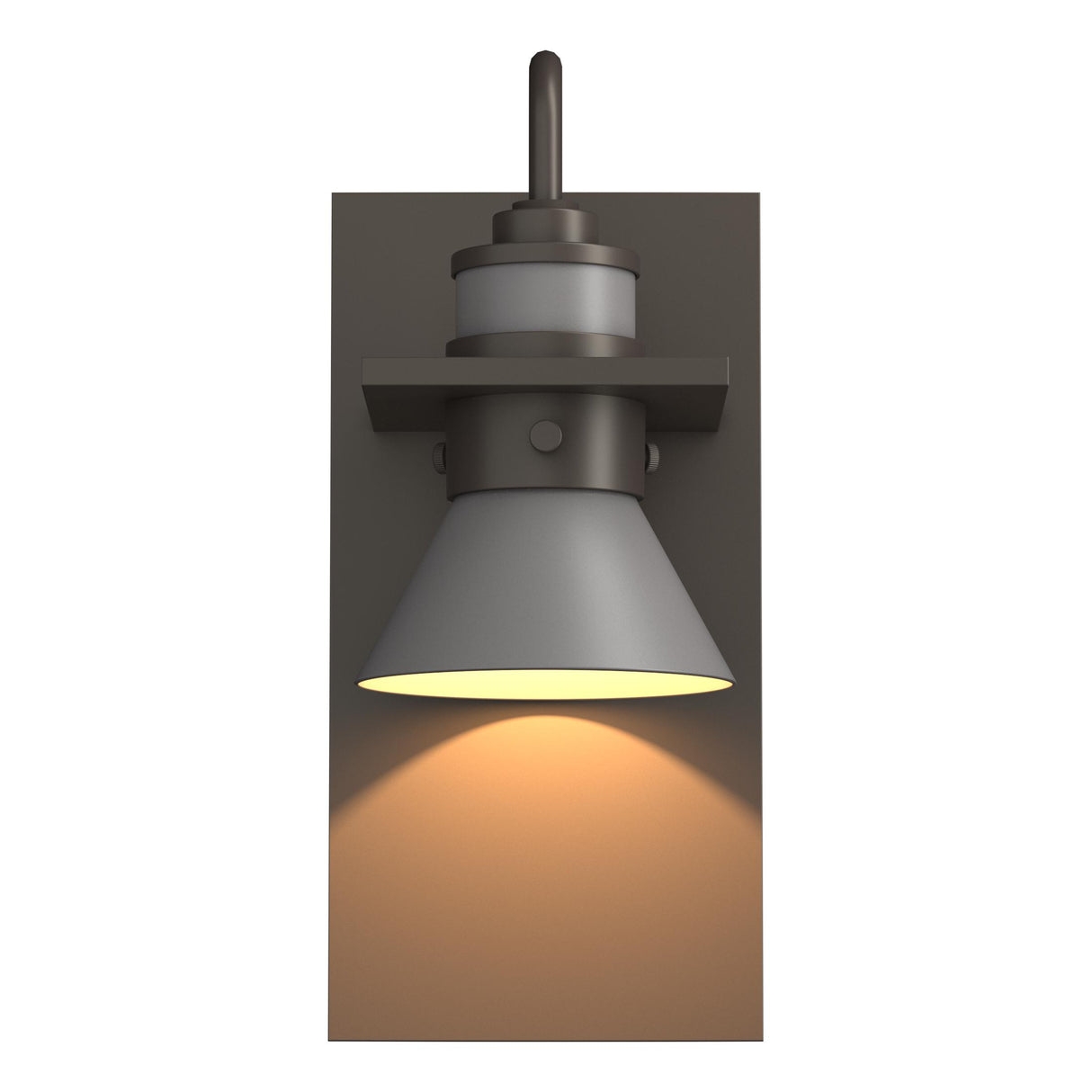 Hubbardton Forge 2019 Coastal Dark Smoke Coastal Burnished Steel Erlenmeyer Dark Sky Friendly Outdoor Sconce