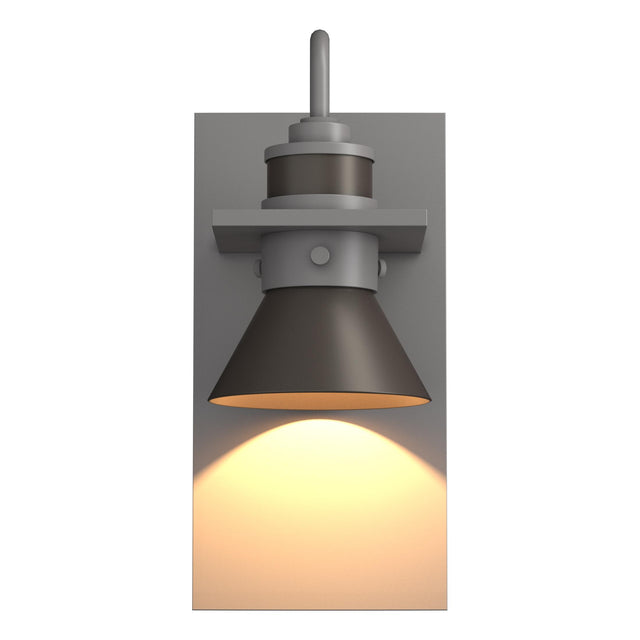 Hubbardton Forge 2019 Coastal Burnished Steel Coastal Dark Smoke Erlenmeyer Dark Sky Friendly Outdoor Sconce