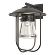 Hubbardton Forge 2019 Coastal Black Clear Glass (ZM) Erlenmeyer Large Outdoor Sconce